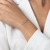 Talisa Stars Birthstone Bracelet in Silver with adjustable clasp 