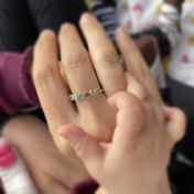 心の絆誕生石リング・ハート　[スターリングシルバー]