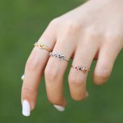 心の絆誕生石リング　[18Kゴールドヴェルメイユ]