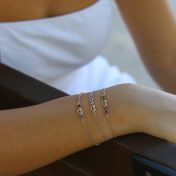 Set of  Bracelet for Women with Swarovski® crystals and knot in the center of bracelet