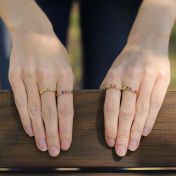 心の絆リング・ノット　[18K金ヴェルメイユ]