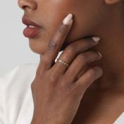 心の絆誕生石リング・ハート　[18Kゴールドメッキ]