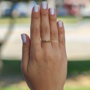 心の絆誕生石リング・ハート　[18Kゴールドメッキ]