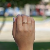 心の絆誕生石リング　[18Kゴールドヴェルメイユ]