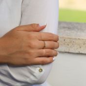 心の絆誕生石リング　[18Kゴールドヴェルメイユ]