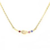 心の絆横ネックレス[金メッキ]