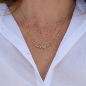 心の絆横ネックレス[金メッキ]