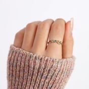 心の絆誕生石リング　[18Kゴールドヴェルメイユ]