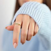 心の絆誕生石リング　[18Kゴールドヴェルメイユ]