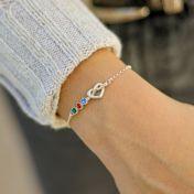 心の絆誕生石ブレスレット[スターリングシルバー]