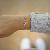 心の絆誕生石ブレスレット[スターリングシルバー]