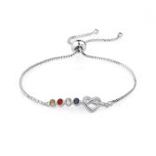 Ties of the Heart Birthstone Bracelet [Sterling Silver]