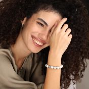 心の絆ハウライト名入れブレスレット [スターリングシルバー]