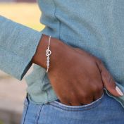 心の絆誕生石ブレスレット[スターリングシルバー]