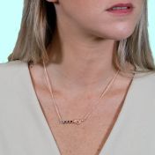 心の絆誕生石ネックレス [18Kローズゴールドメッキ]