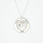 ツリーオブライフ 名入れ誕生石ネックレス [スターリングシルバー]