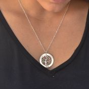 ツリーオブライフ 名入れ誕生石ネックレス [スターリングシルバー]