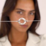 大家族サークル名入れネックレス・ロロチェーン［スターリングシルバー］