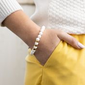 シャコガイ名入れ刻印ブレスレット［ゴールドメッキ］