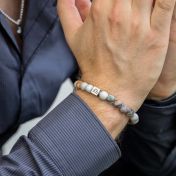 ピカソジャスパー星座メンズ ブレスレット［スターリングシルバー］