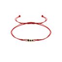赤色ストリングリストバンド